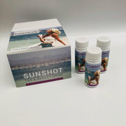SUN SHOTS TOONBANK VERPAKKING. 24x 60 ml. Tan & Beauty drink