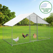 Vrijstaande kippenren 4m x 2m x 2m Gratis dakbescherming en voedingsschep