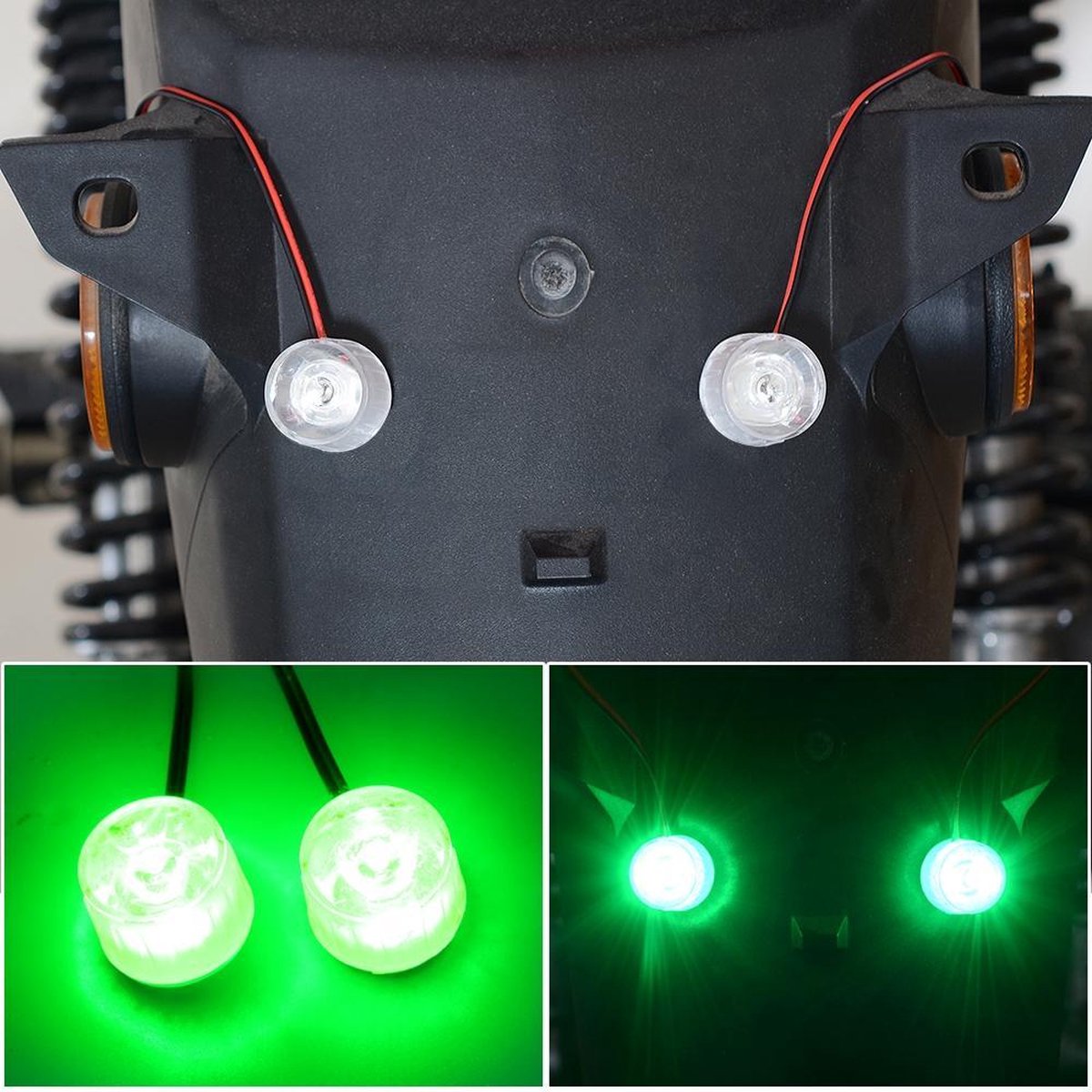 Auto / motorfiets 12 - 85V 1W Strobe Eagle Eye Light (groen licht)