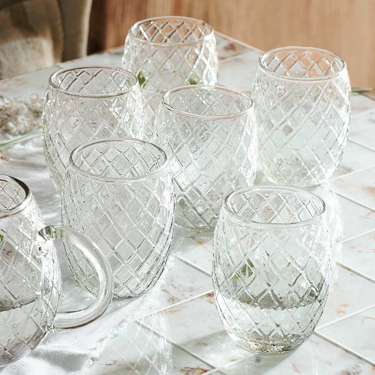 LOBERON Glas set van 6 Corrofin helder