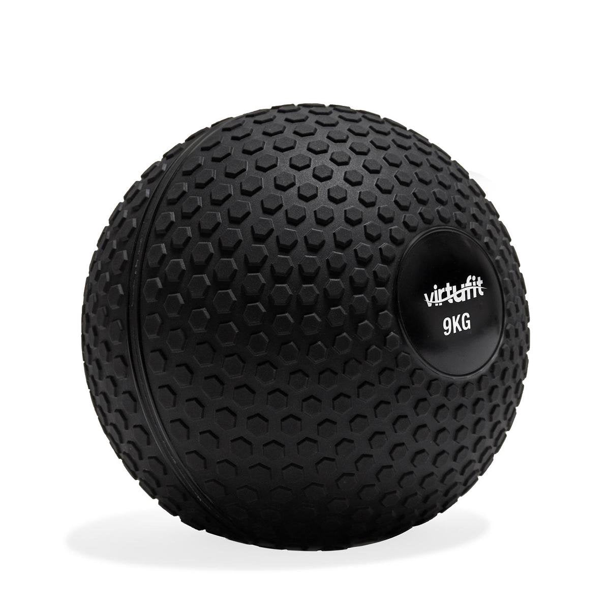 Slam Ball - VirtuFit Fitnessbal - Crossfitbal - 9 kg - Zwart
