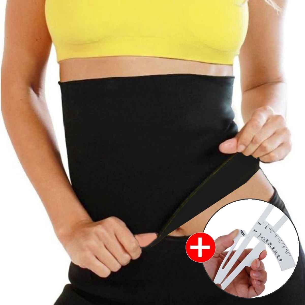 Goodlux thermische sauna belt – Zweetband buik – Sweat Belt - Afslankgordel – Afslankband – Afslankriem – Buik afslanker – Waist Trainer – Vrouwen – Mannen – Unisex + Vetpercentage meter