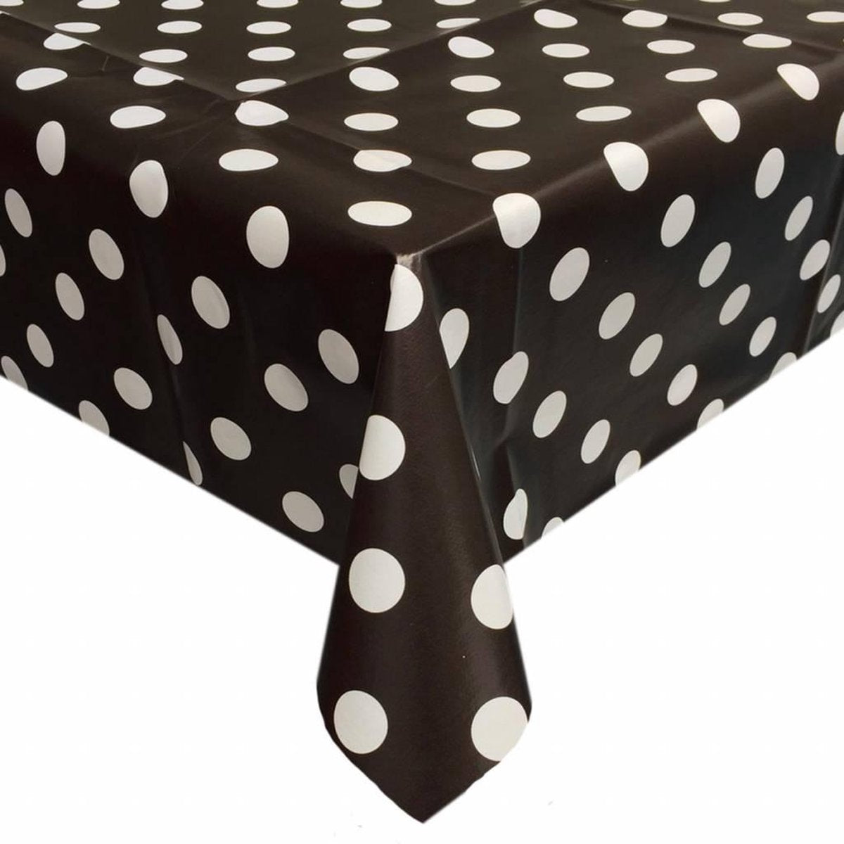 MixMamas Tafelzeil Grote Stip - 140 x 250 cm - Zwart/Wit