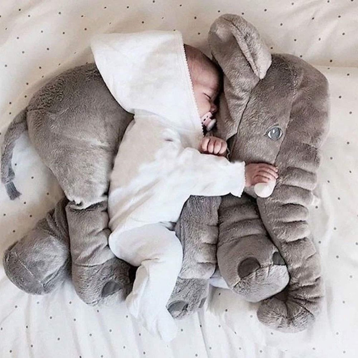 MikaMax Olifant Knuffel XL 65 cm - Knuffeldier - Knuffels - Grijs – Original