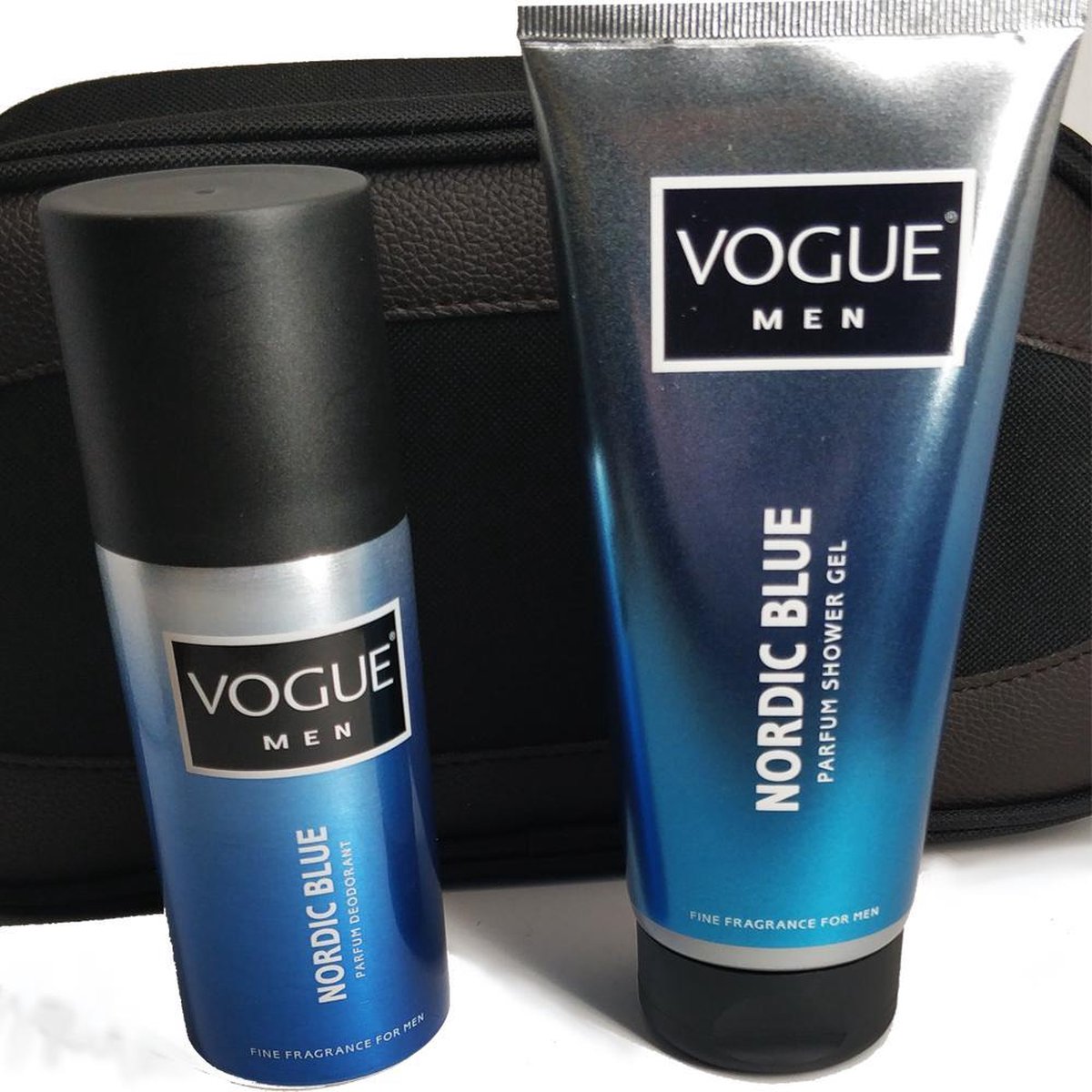 Cadeauset Vogue Nordic Blue set met toilettas