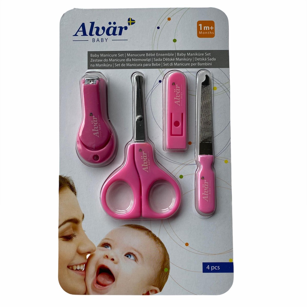 Baby manicure set - 4 delig - Roze - vanaf 1 maand oud