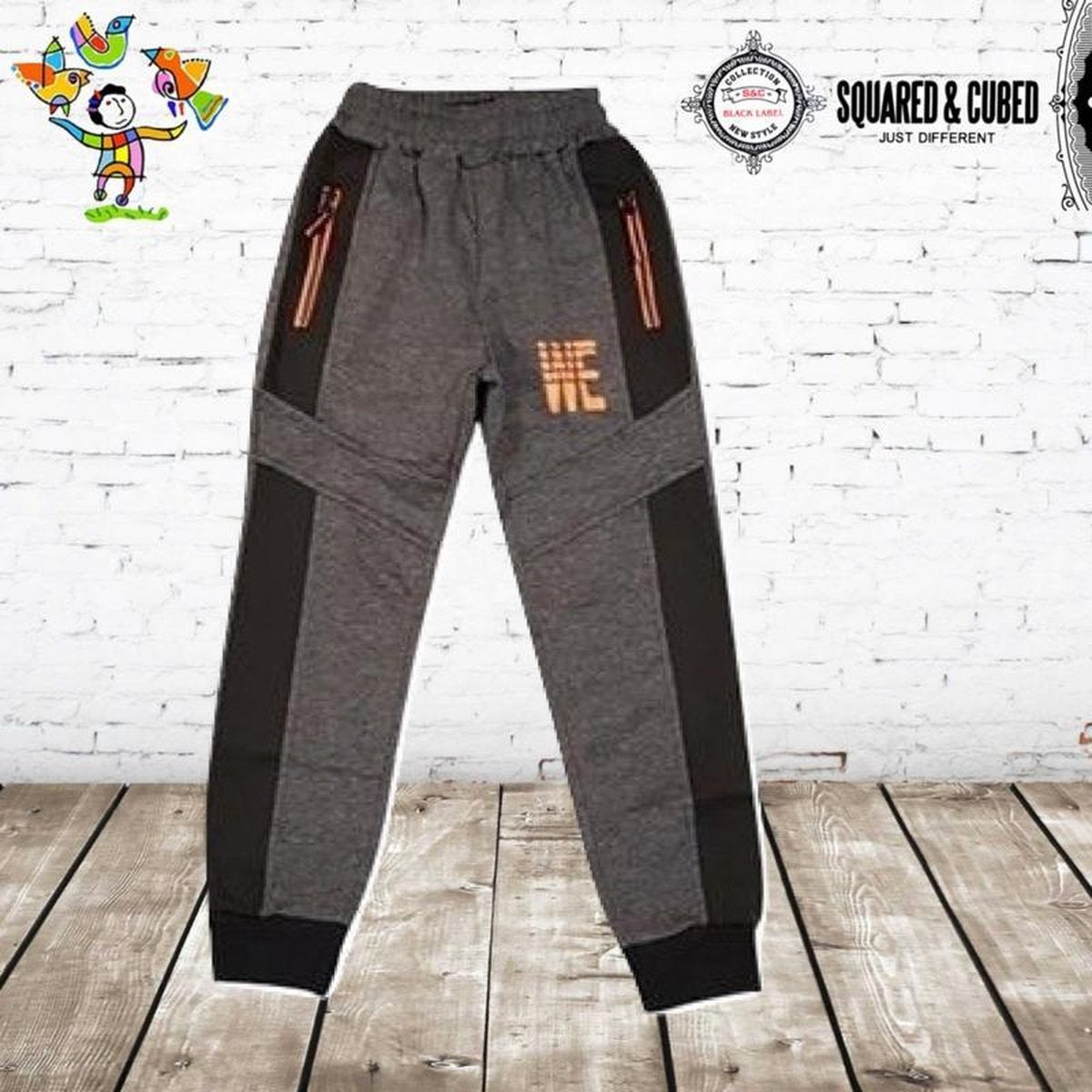 S&C Jogger WE grijs oranje 98/104 - 98/104