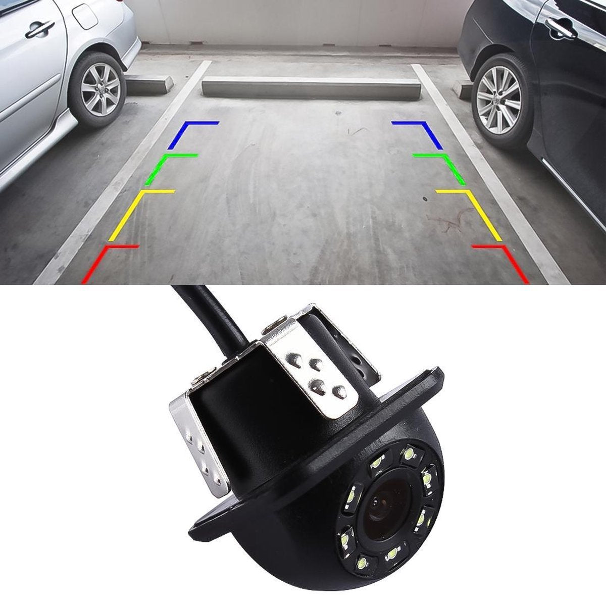 8028 LED 0.3MP Security Backup Parking IP68 Waterdichte achteruitrijcamera