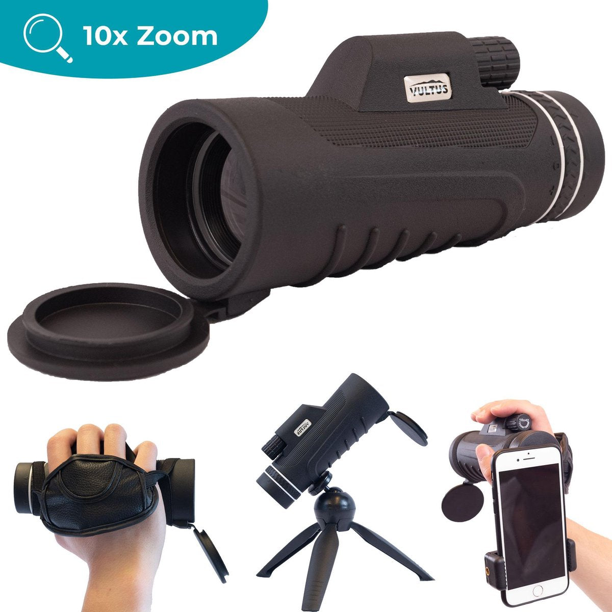 Vultus Monokijker – 10x42 – Monoculair met Statief – Vogelkijker Inclusief Handstrap – Verrekijker Vogelsspotten – Monokijker Verrekijker – Vultus Explora