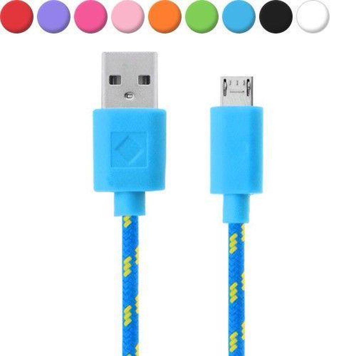 Hofftech 2 meter Nylon Micro USB Kabel - Samsung