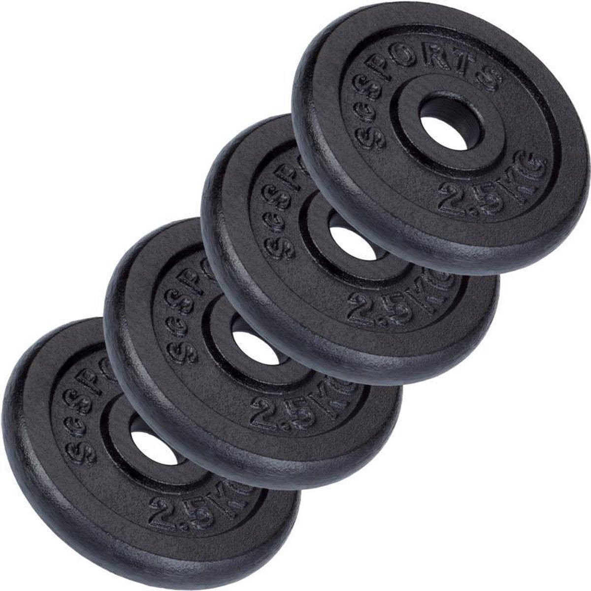 ScSPORTS® Gewichten set 10 kg -  gietijzer - 4 x 2