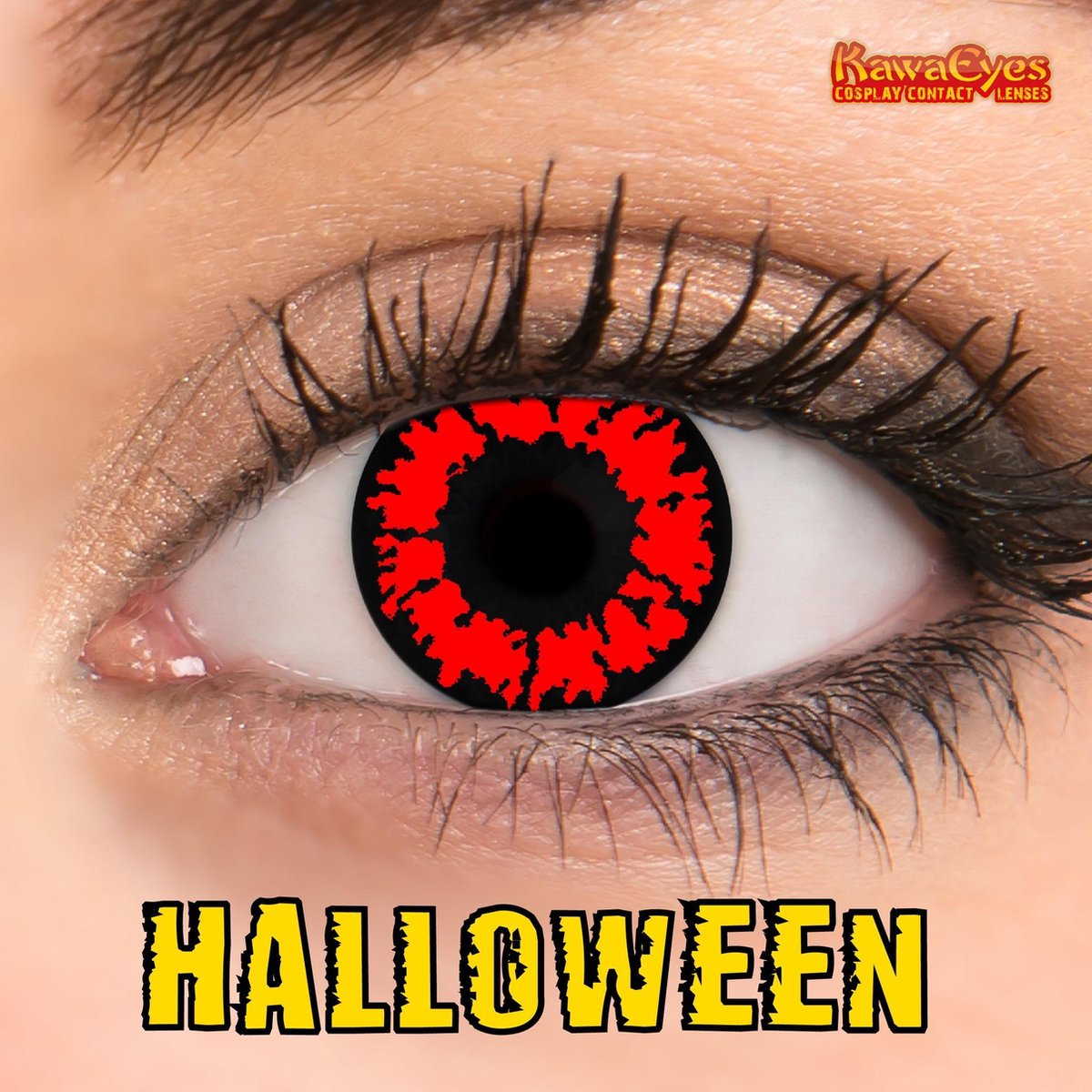KawaEyes Kleurlenzen Halloween Red Devil - Incl. Lenzendoosje