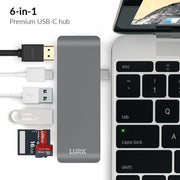 LURK® 6 in 1 USB-C Adapter PRO HUB 2.0 | HDMI 4K