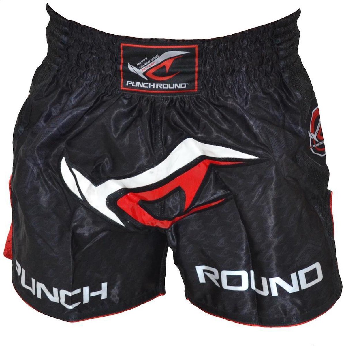 Punch Round NoFear Muay Thai Kickboks Broek Zwart Rood XL = Jeans Maat 36