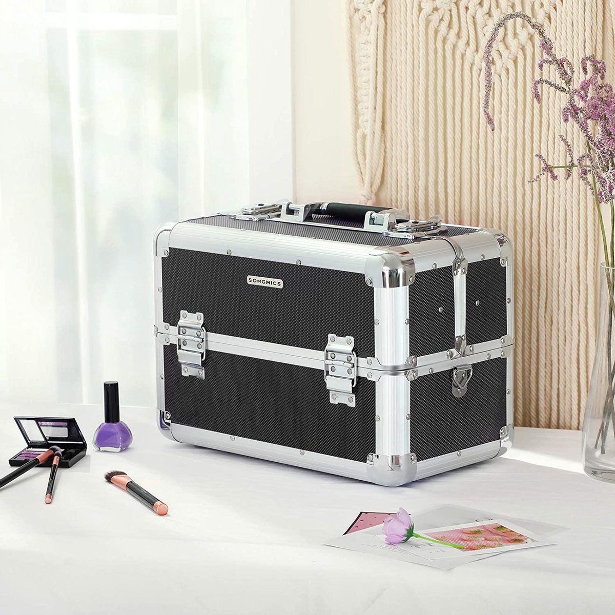 SONGMICS cosmetische koffer make-up koffer XXL groot voor bagage