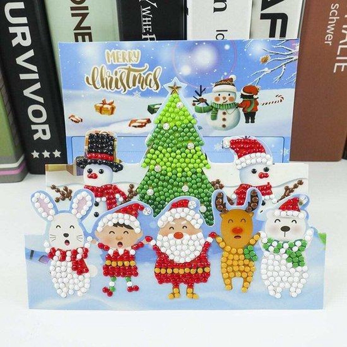 Diamond Painting kaart 3D Merry Christmas IV