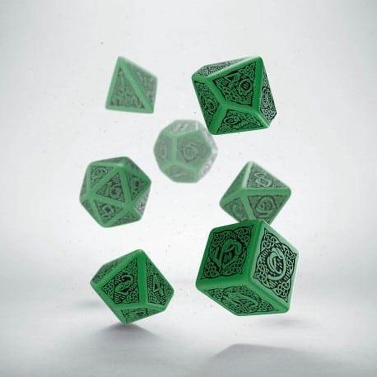 Polydice 7 Green & Black Celtic Q-Workshop