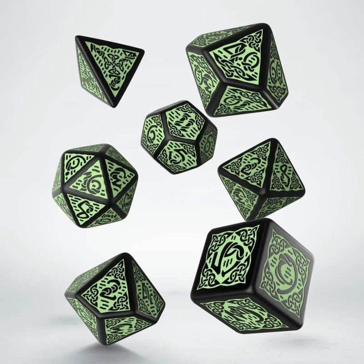 Polydice 7 Celtic Black Green Q-Workshop