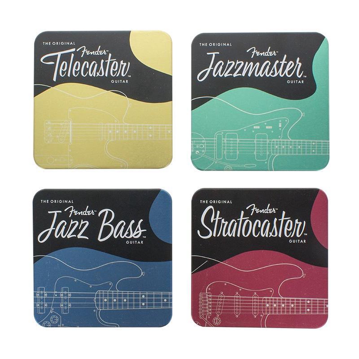 Paladone Onderzetters Fender 4 Stuks