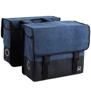 Willex Canvas Plus Dubbele Fietstas - 57 L - Blauw/Mat zwart
