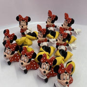 10 kleine Minnie Mouse Figuurtjes (+/- 4cm)