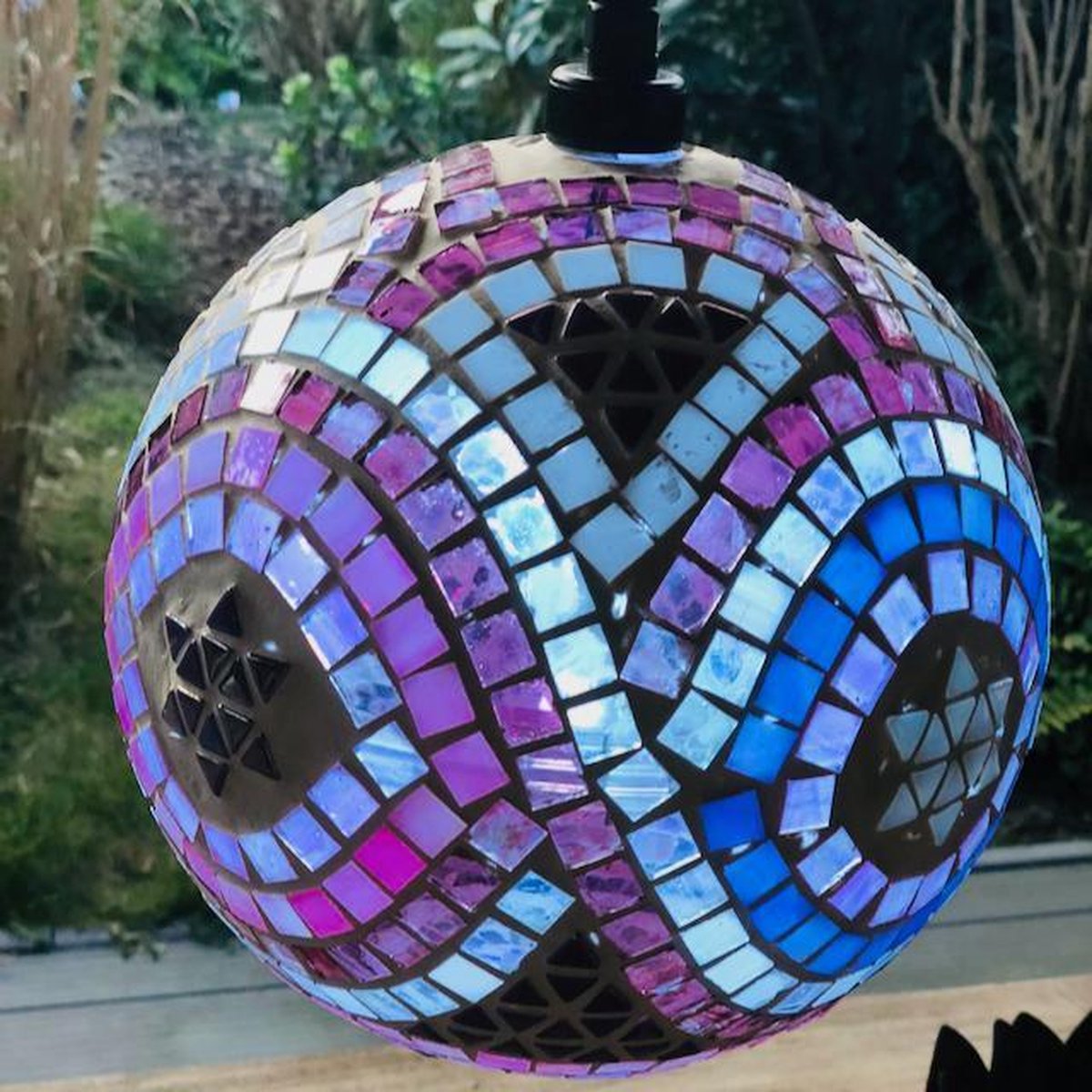 Transparante Bol van Kunststof - Mozaiek  - Ø 21cm - Ophangbaar - Hobby - Decoratie