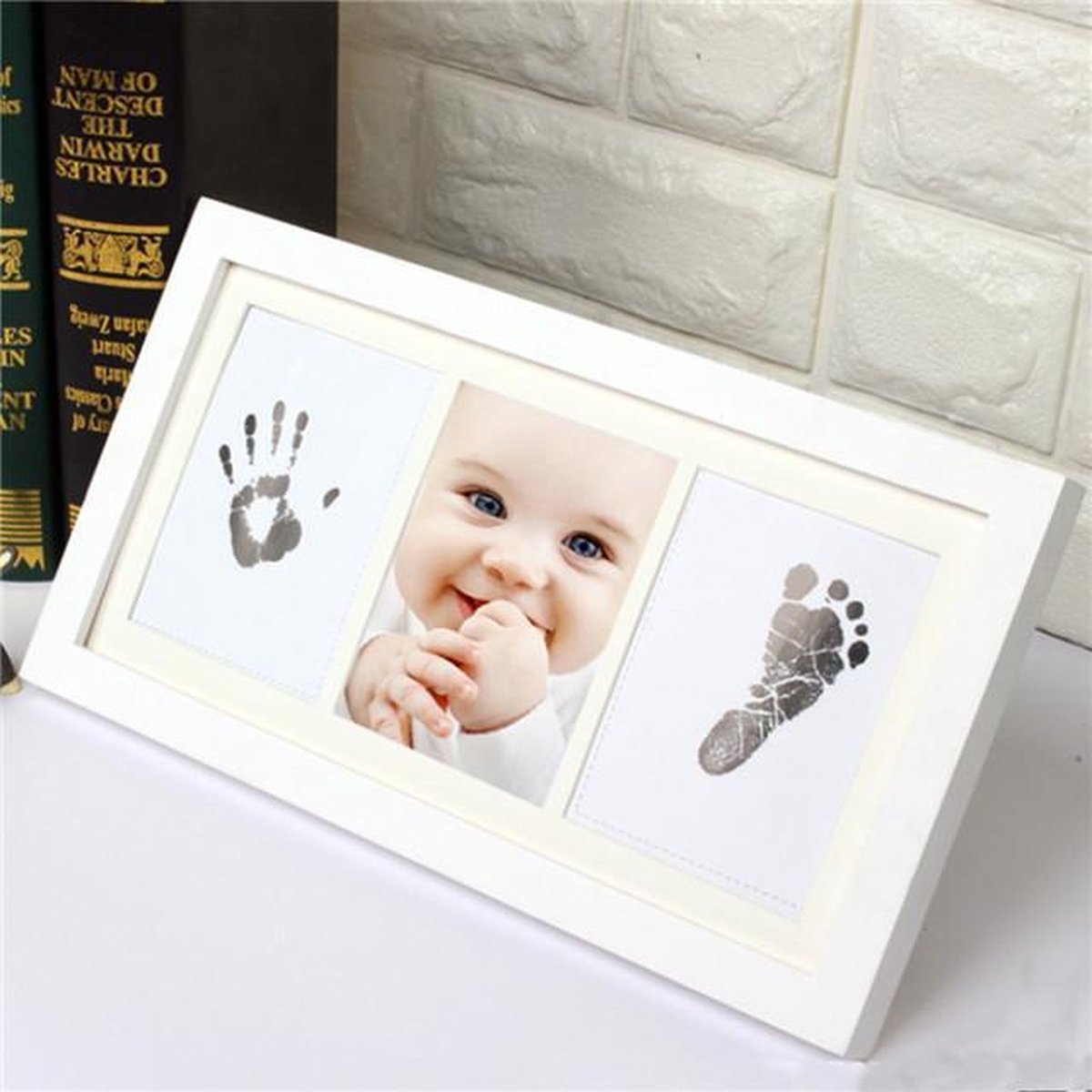 Baby voet & hand afdruk / inkt / niet giftig / gemakkelijk & handig word geleverd zonder lijstje