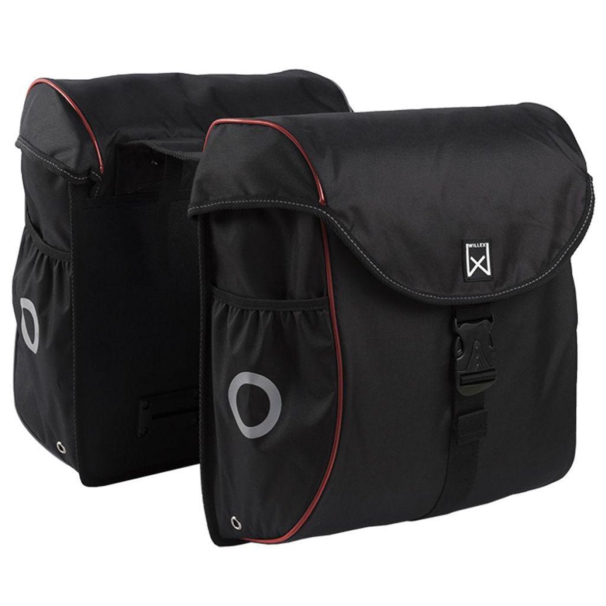 Willex 300 serie - Dubbele Fietstas - 38 l - Zwart/Rood