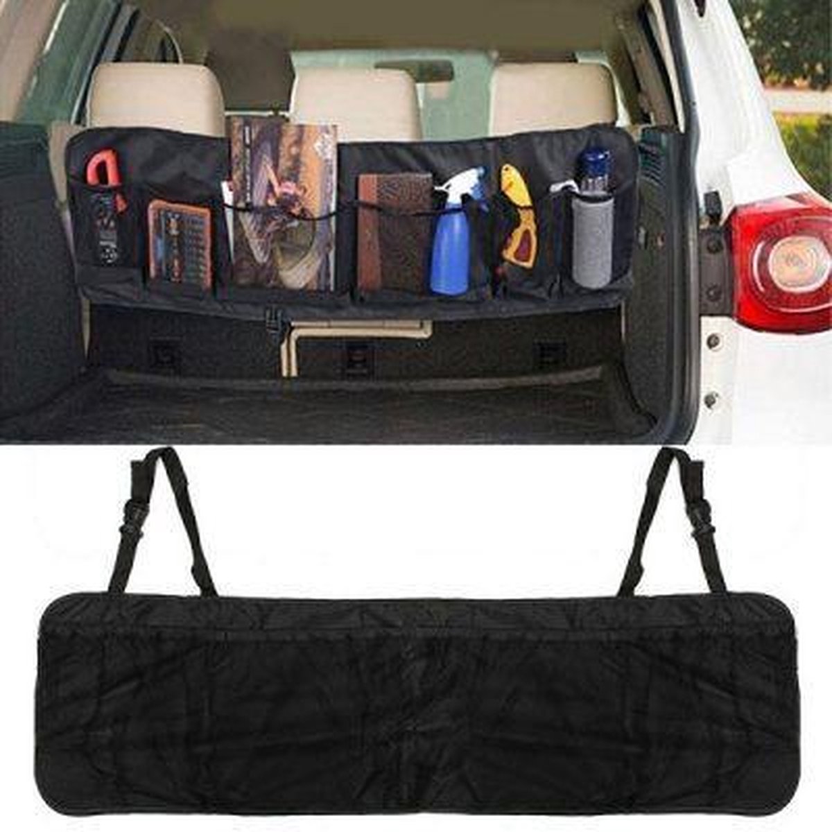 Achterbak/Kofferbak Organiser - Auto Accessoire - Vesper Products - Opruimen - Verdeler - Vakantie - Gereedschap - Extra opslag
