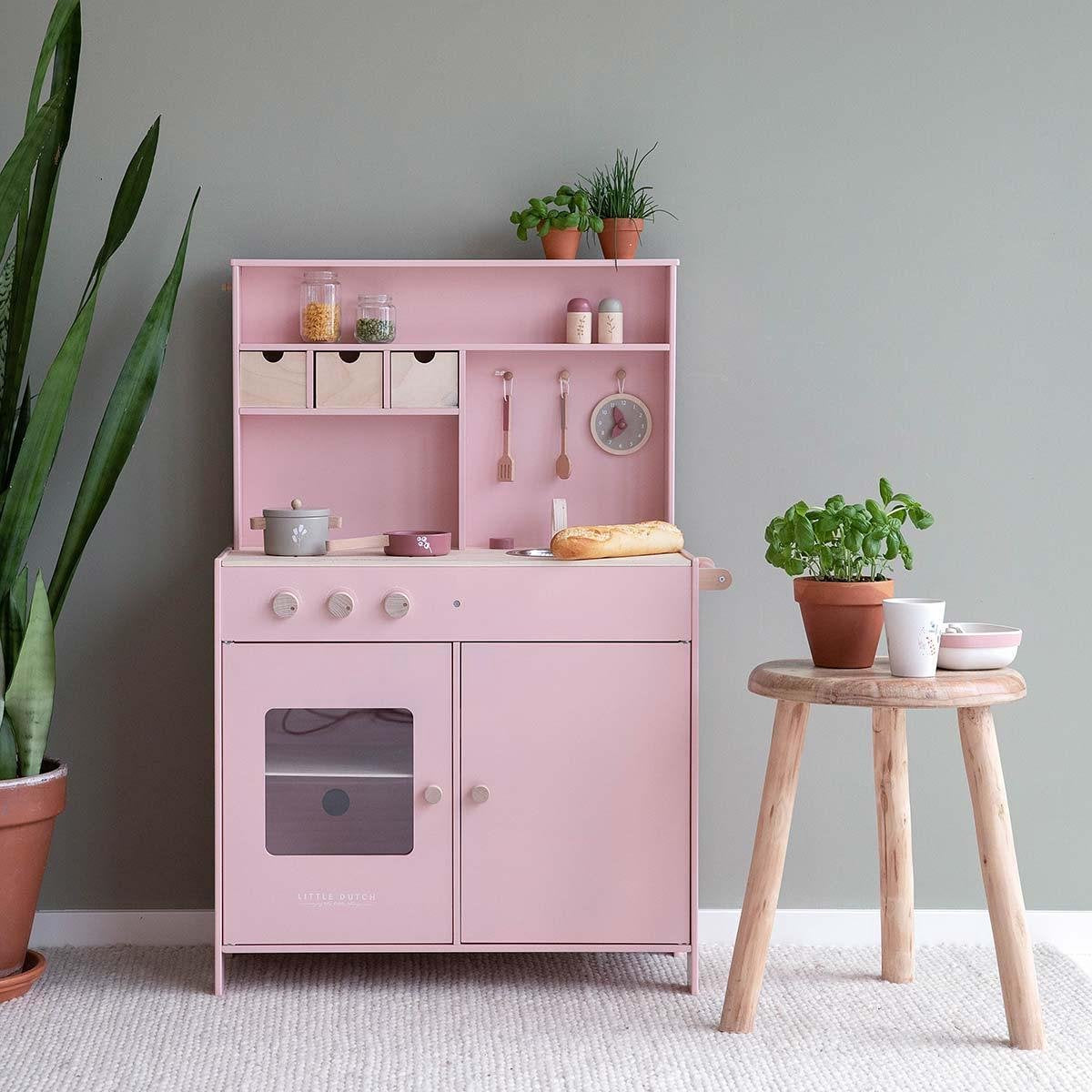 Little Dutch Speelgoed Houten Keuken - Roze