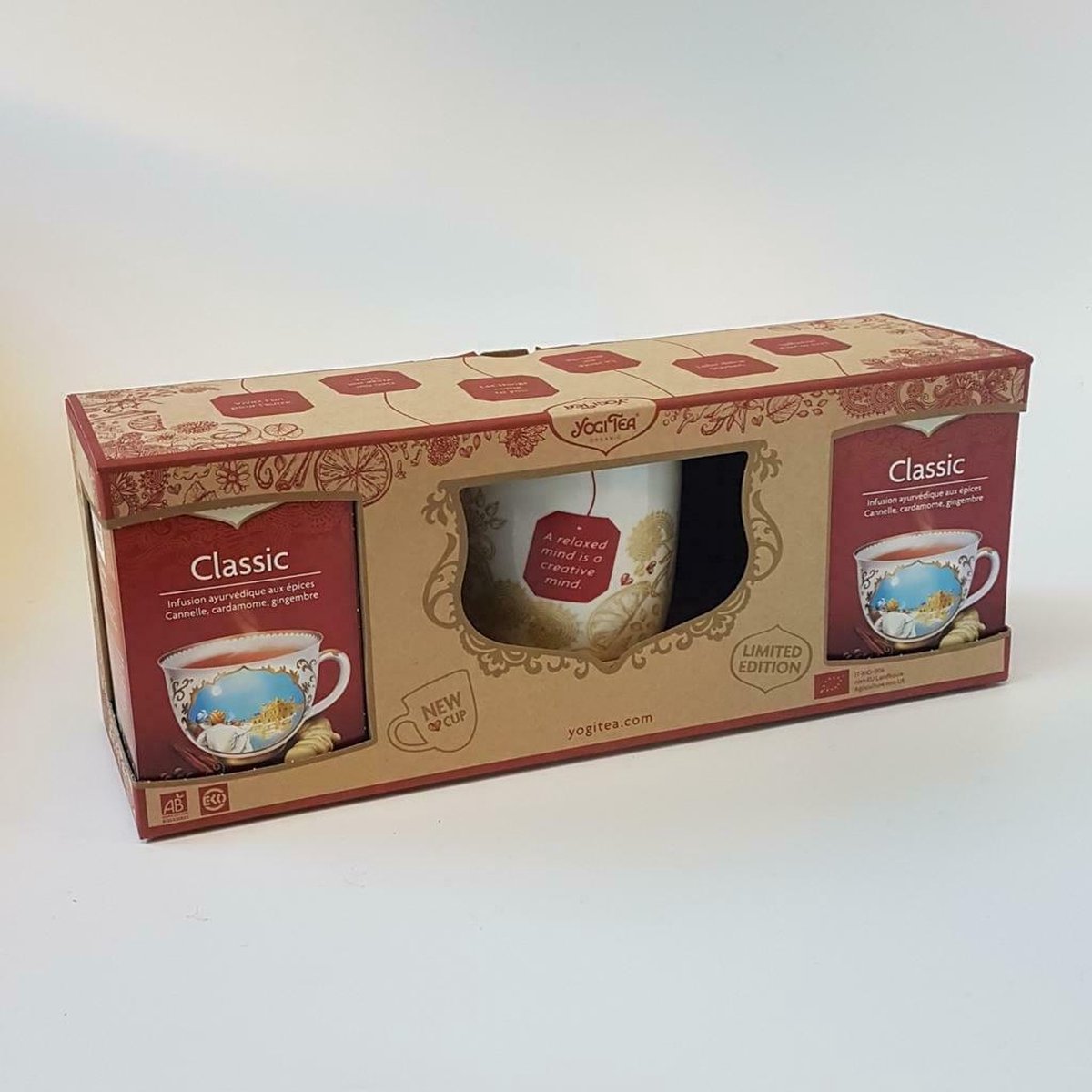 Yogi Tea Cadeauset - 2x Classic kruidenthee met theemok / theebeker / mok