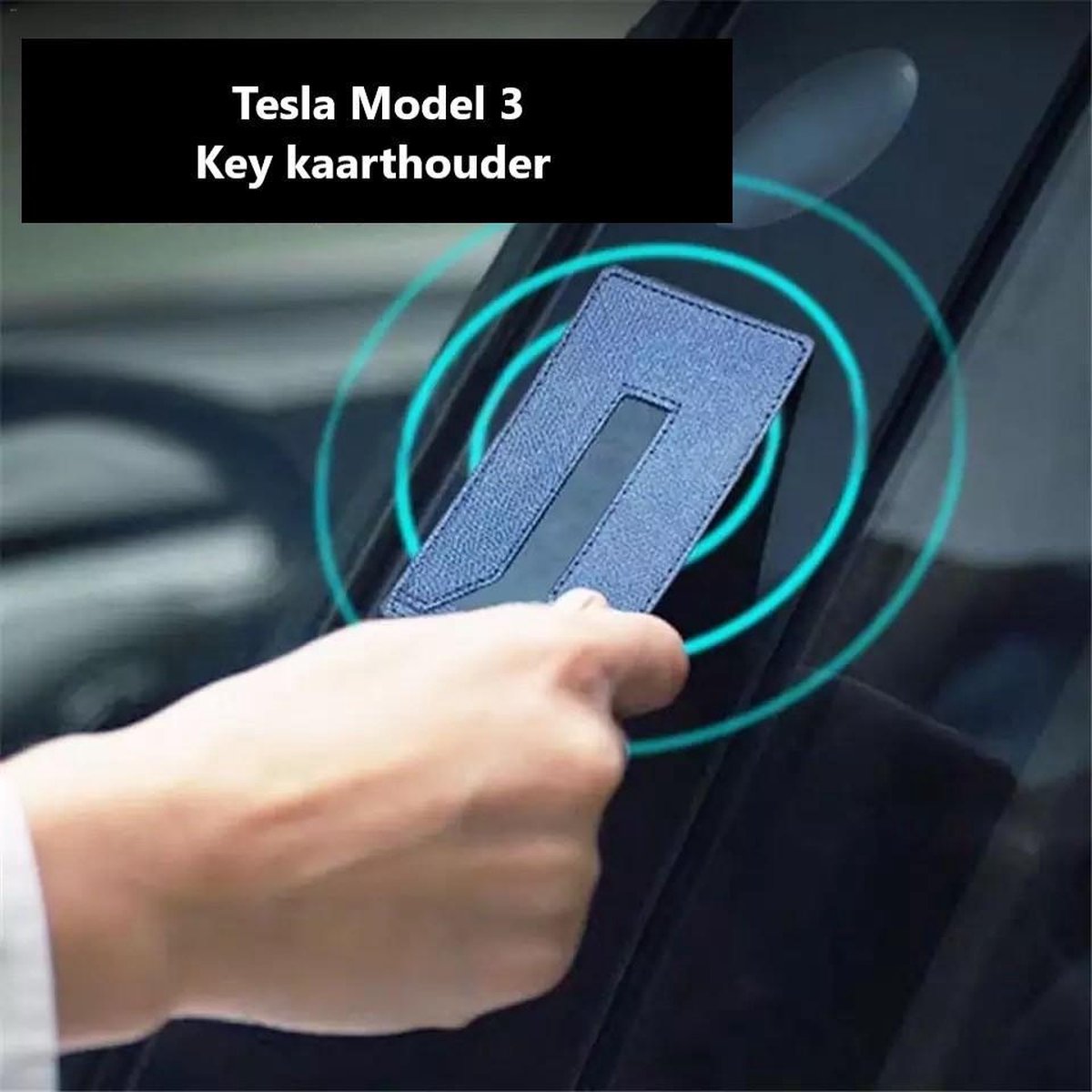 Tesla Model 3 Sleutelkaart houder Sleutelhanger Key Card Auto Accessoires Nederland en België - Blauw