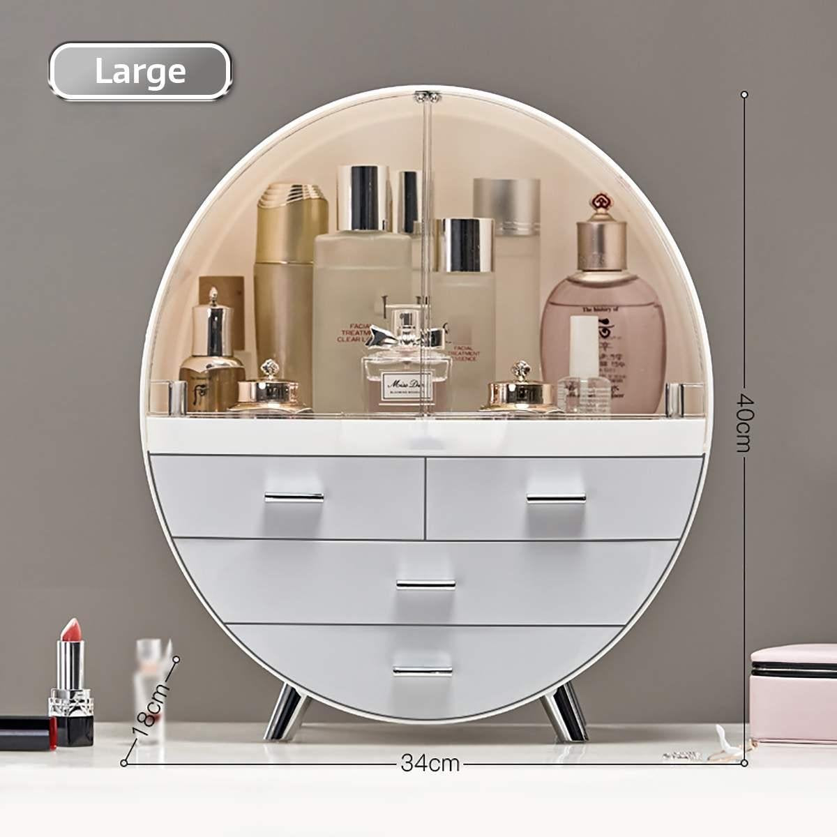 Baymate Mode Lade Make-Up Opbergdoos Badkamer Borstel Lippenstift Houder Desktop Acryl Sieraden Cosmetische Huidverzorging Organizer Rack Gray L