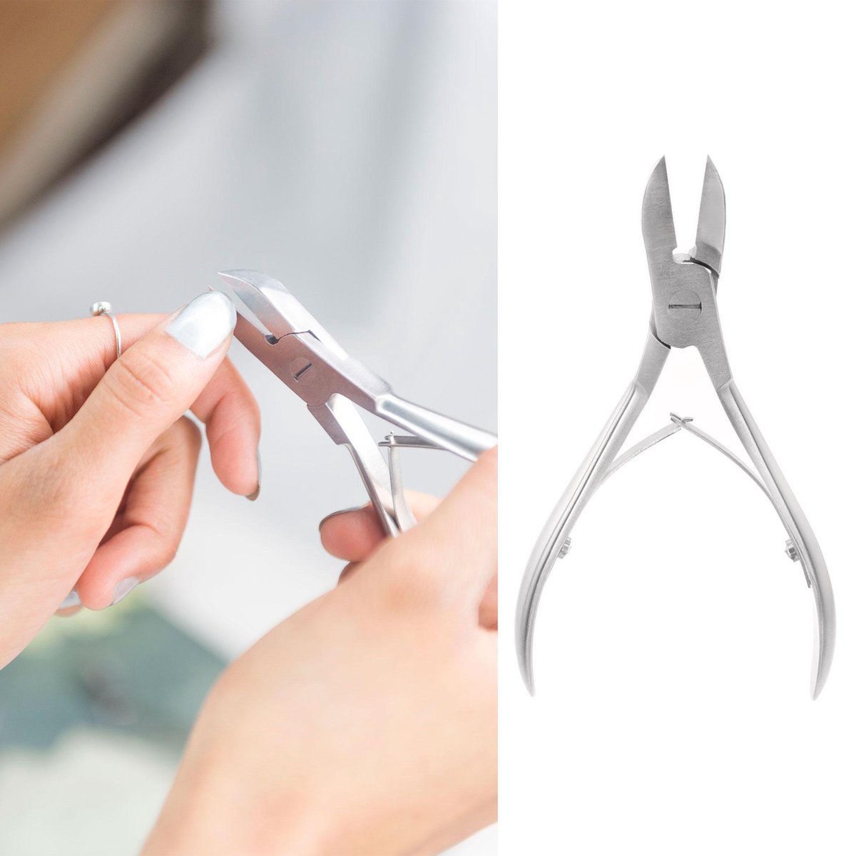 BeautyTools BasicCare Nageltang/Nagelknipper Voor Vinger- en Teennagels - Ergonomische Handvat – SmartCut - 17 mm Rechte Bek (NN-0157)