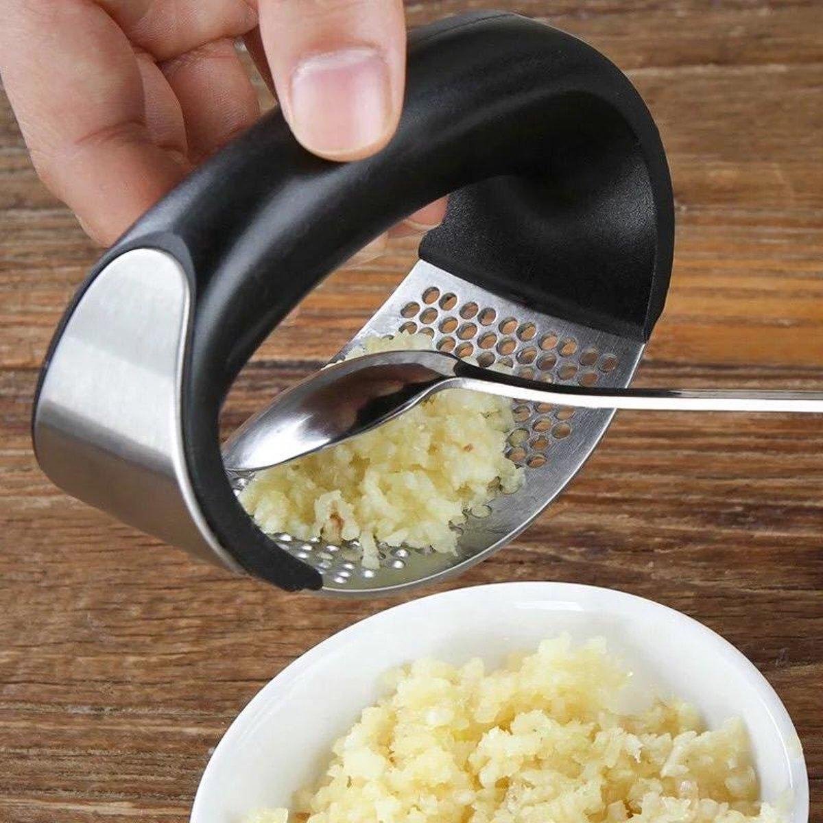 Knoflookpers - Knoflook Snijder - Gember pers - Vaatwasbestendig - RVS