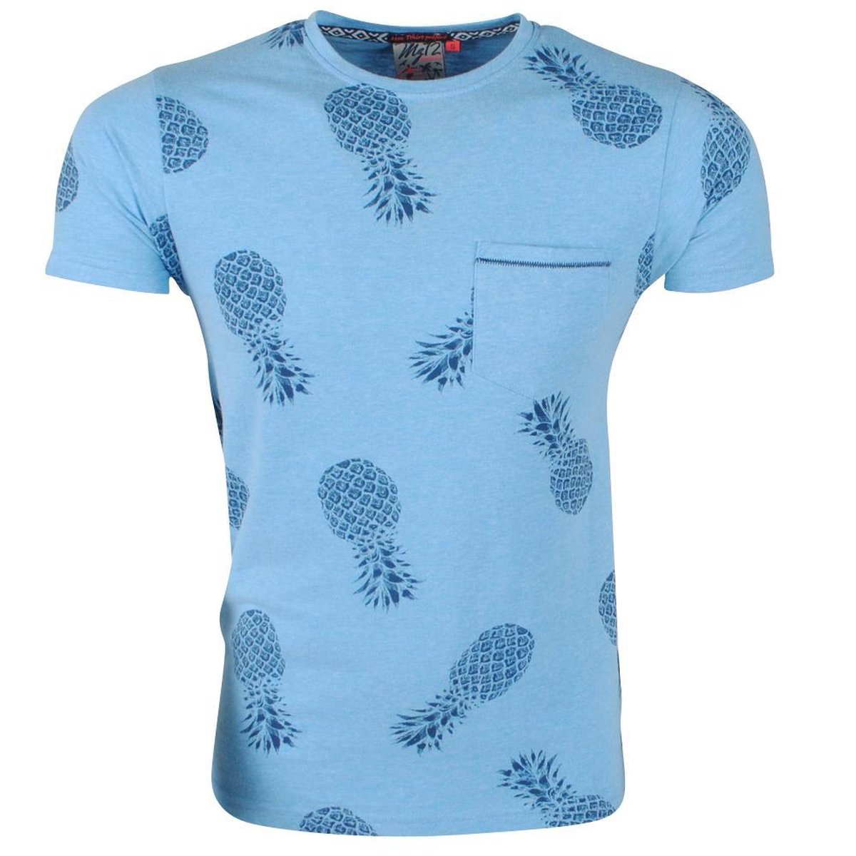 MZ72 - Heren T-Shirt - Torsade - Blauw