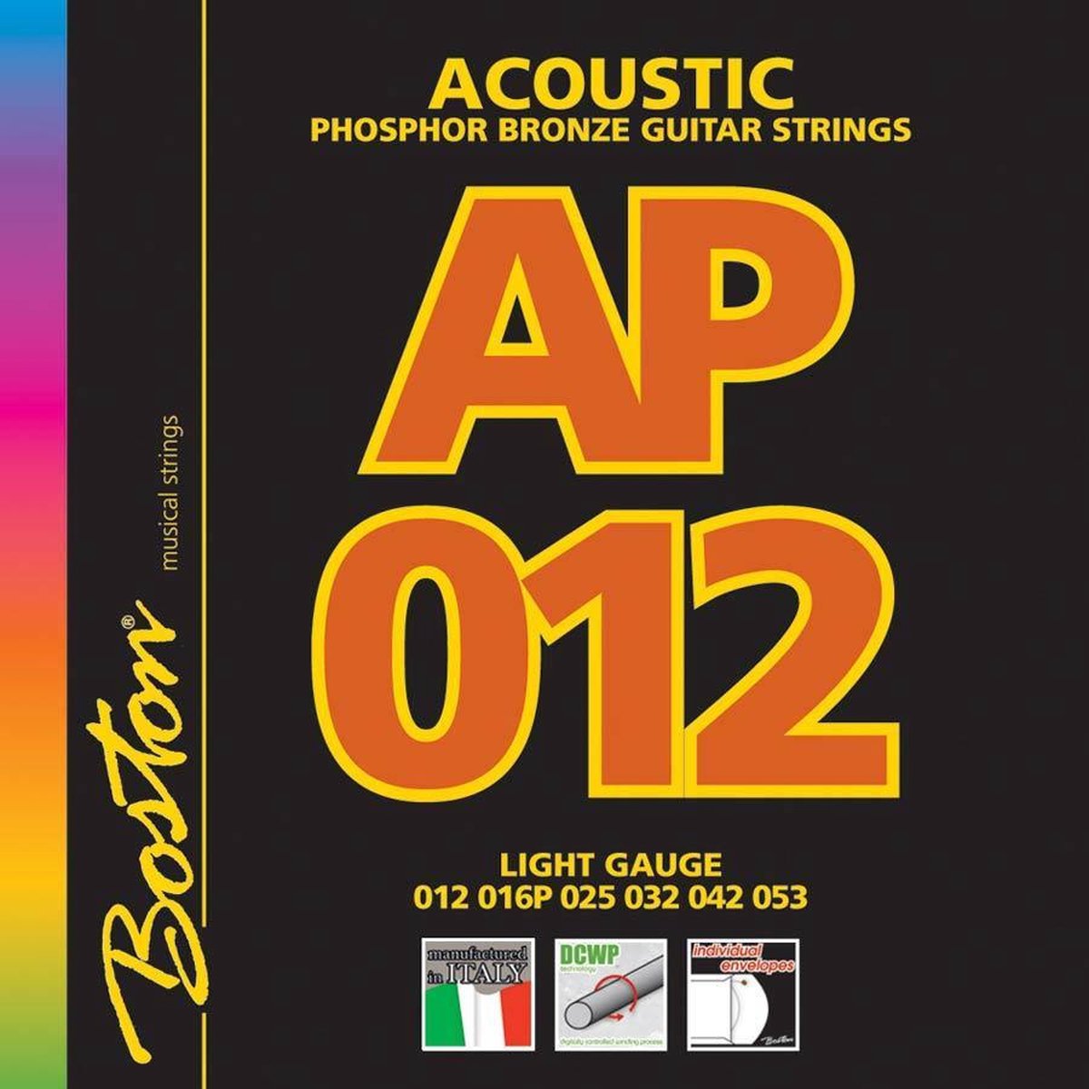 Snarenset akoestisch Boston AP-12 phosphor bronze light