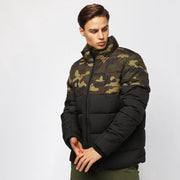 Urban Classics Puffer winterjas -L- 2-Tone Basic Groen/Bruin