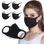 Mondkapje Wasbaar Mondmasker Zwart Mondkapjes Niet-medisch - 5 stuks