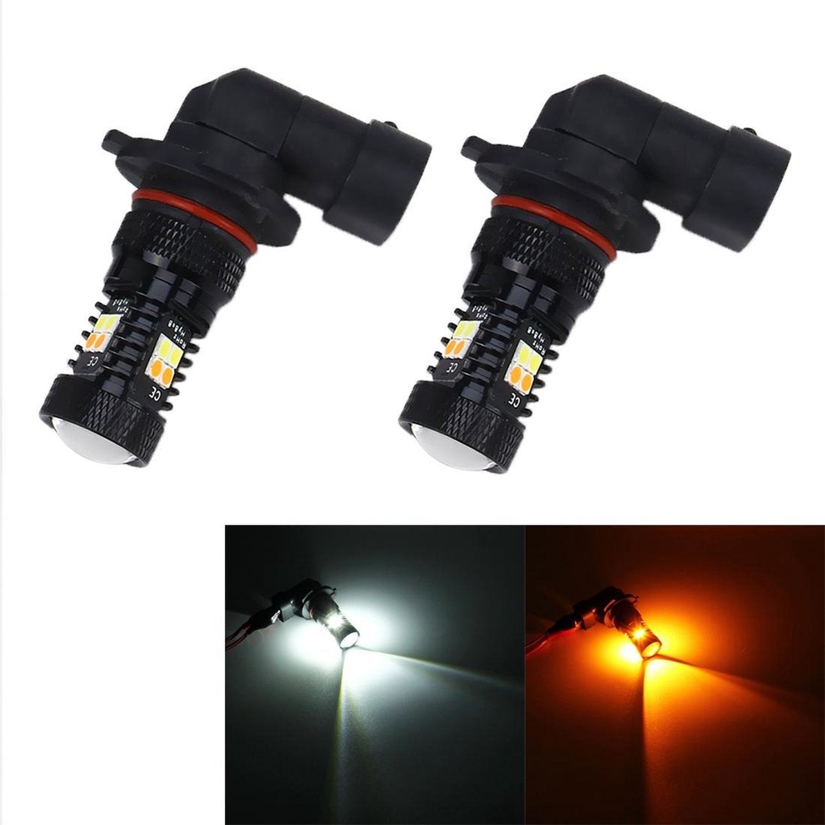 2 STKS H10 / PY20D DC 12 V 5 W 350LM Auto Mistlampen met 16 SMD-3030 Led-lampen