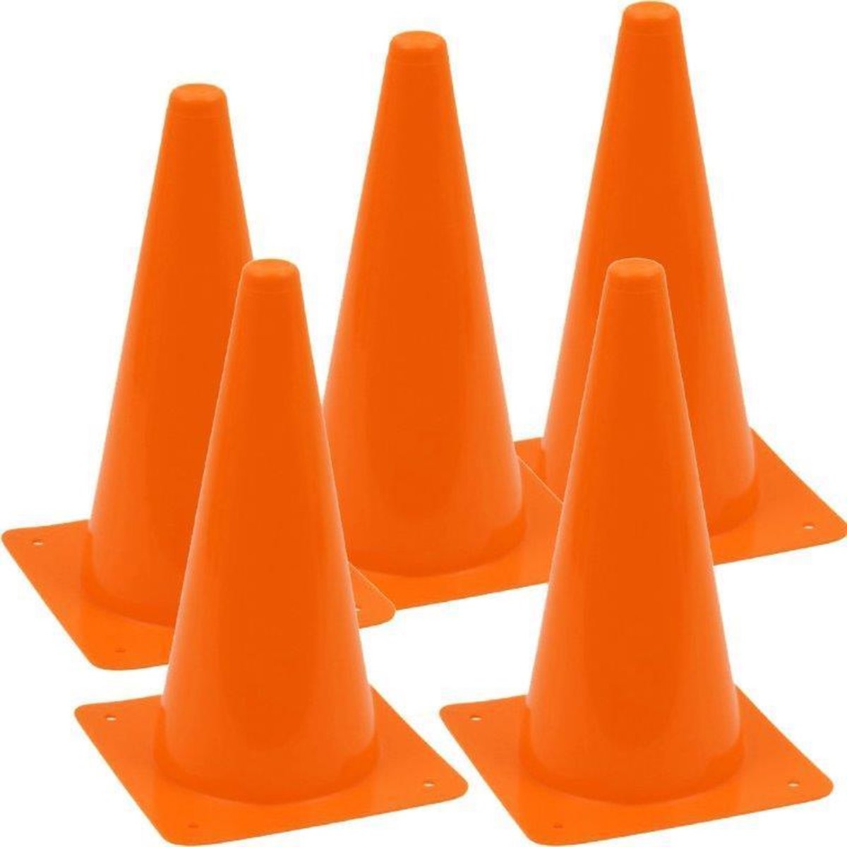 eSAM® - behendigheidskegels - Trainingspionnen - Kegels - Pionnen - Pylonen - 30 cm hoog - set van 5 stuk tapsvormig - Oranje
