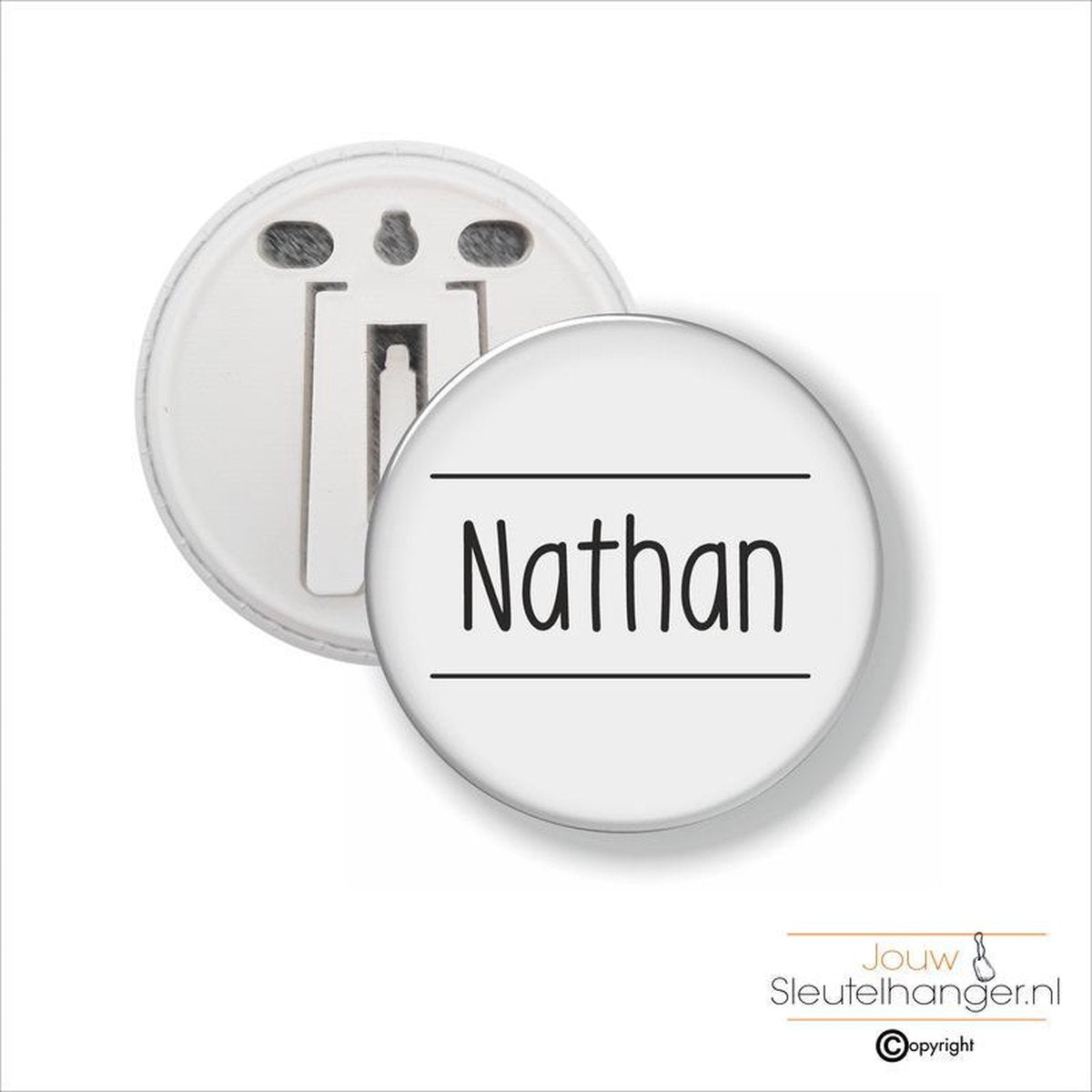Button Met Clip 58 MM - Nathan