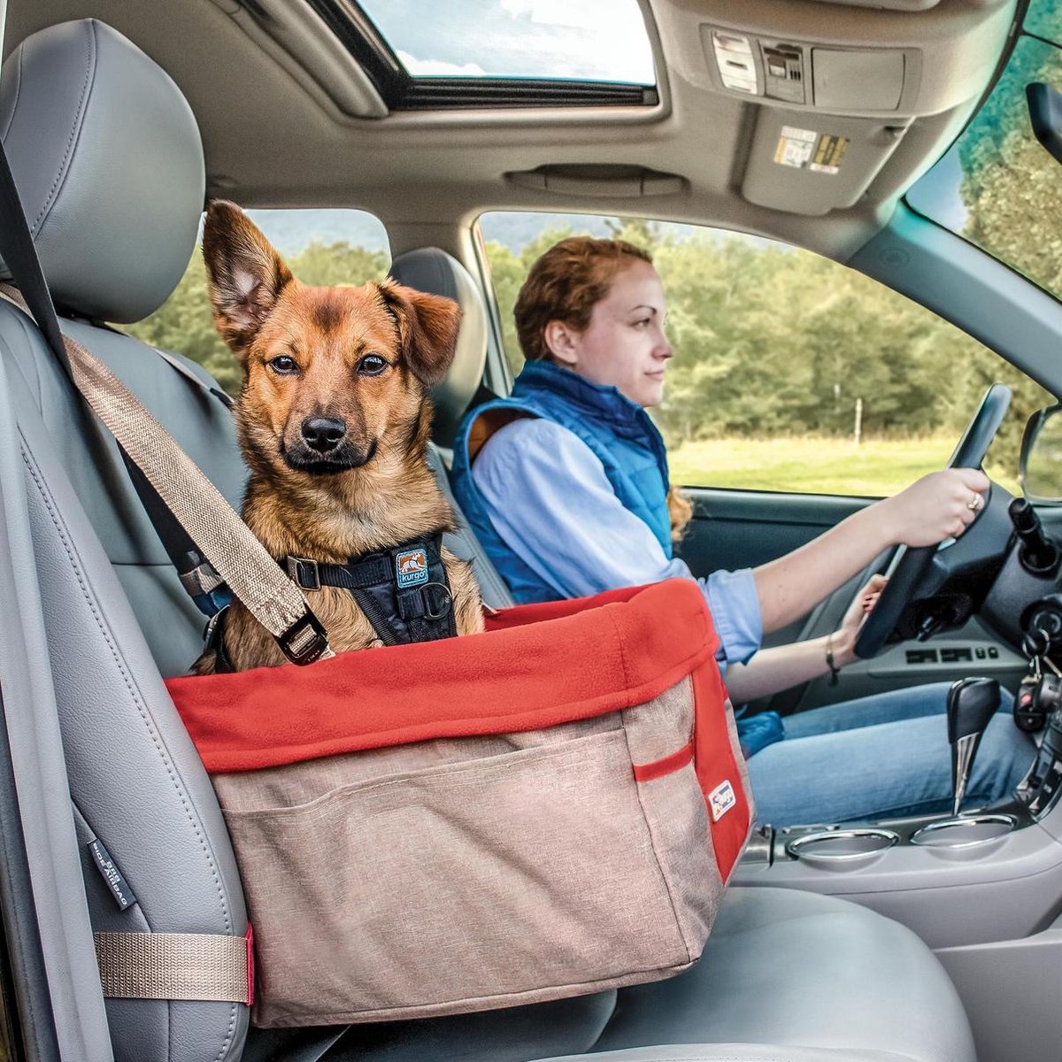 Kurgo - Heather Booster Seat - Nutmeg
