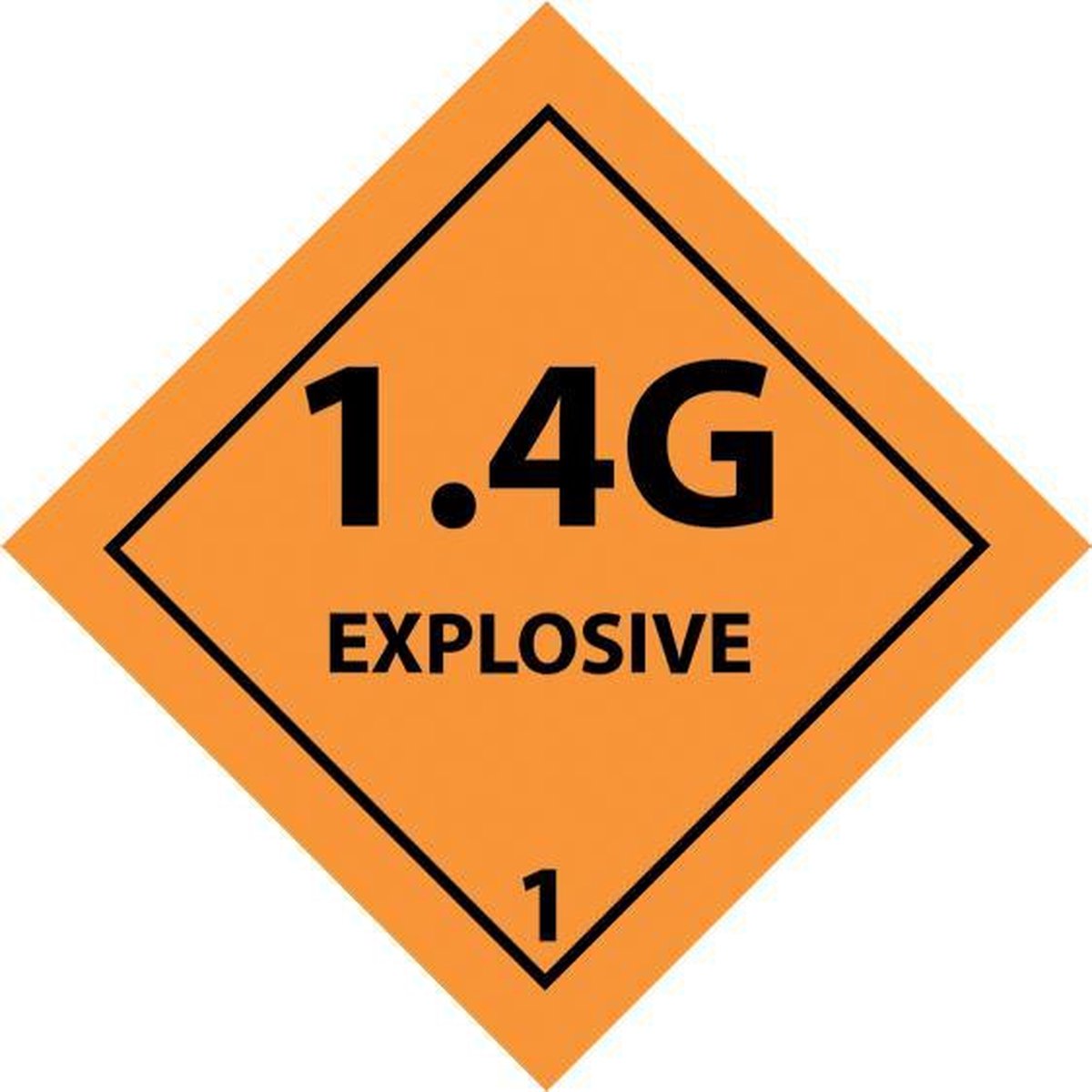 1.4G Sticker 5 x 5cm (set van 8 stuks)