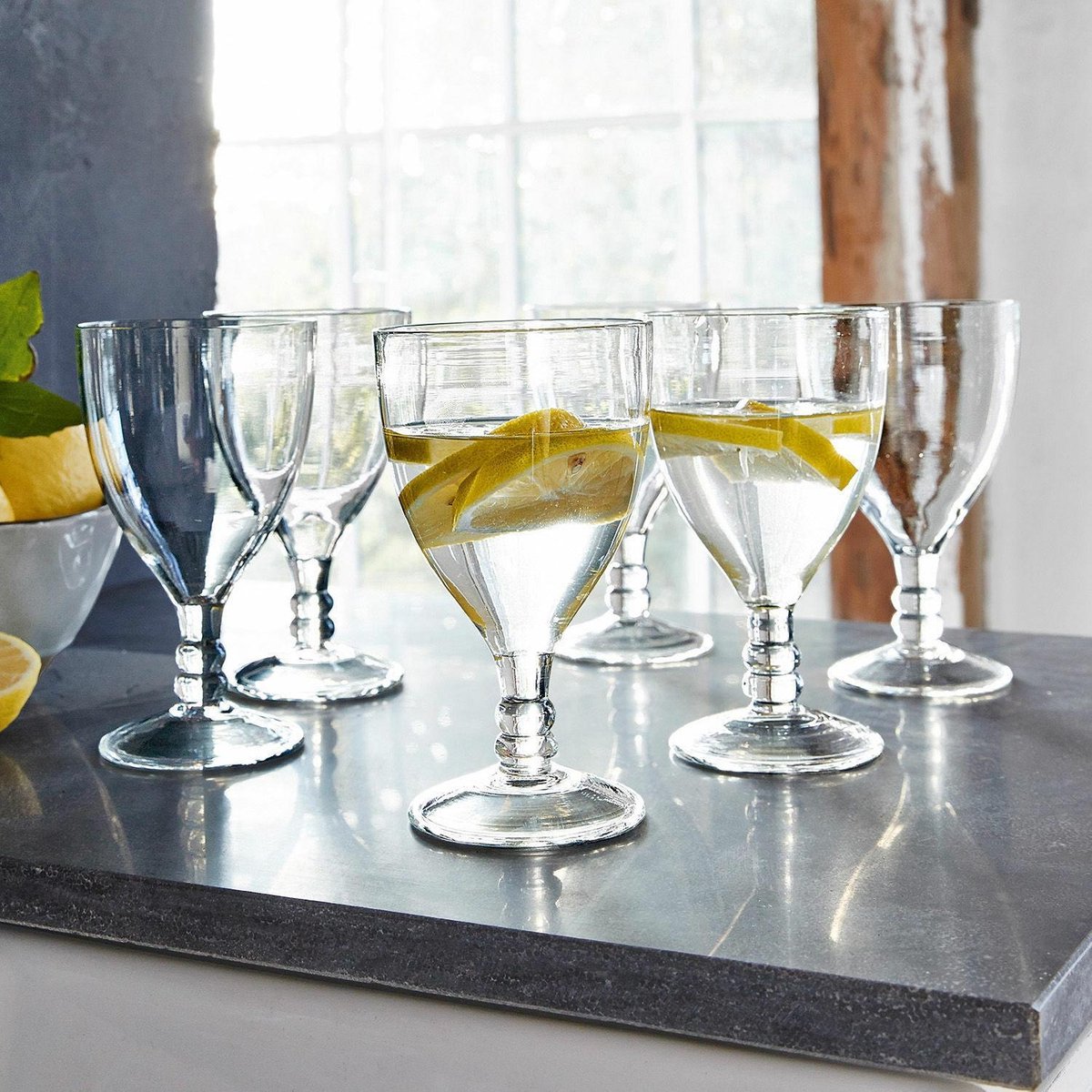 LOBERON Glas set van 6 Saranda helder