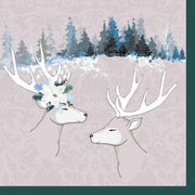 Duni Servetten Deer Love 3-laags 33 X 33 Cm Grijs/blauw 20 Stuks