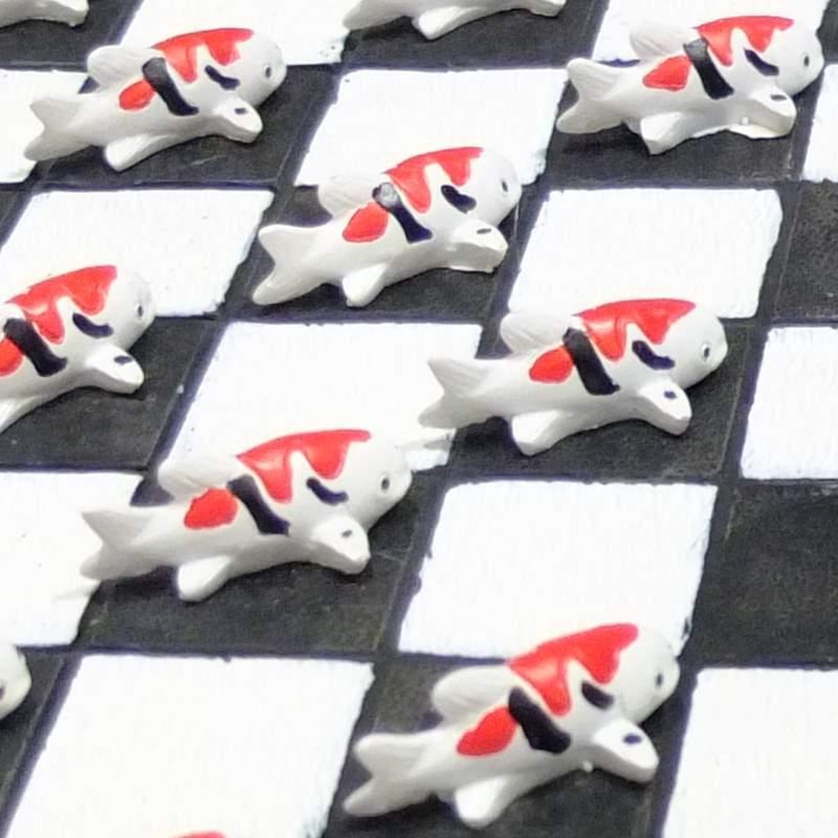 MadDeco - UNIEK - dambord - koi - karper - damspel - koikarper