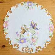 Tafelkleed serie - Vlinders en bloemen - Rond 30 cm