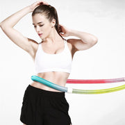 TDR - Unieke Hoelahoep en Rekband  - fitness  - met metalen veer -  regenboog kleur