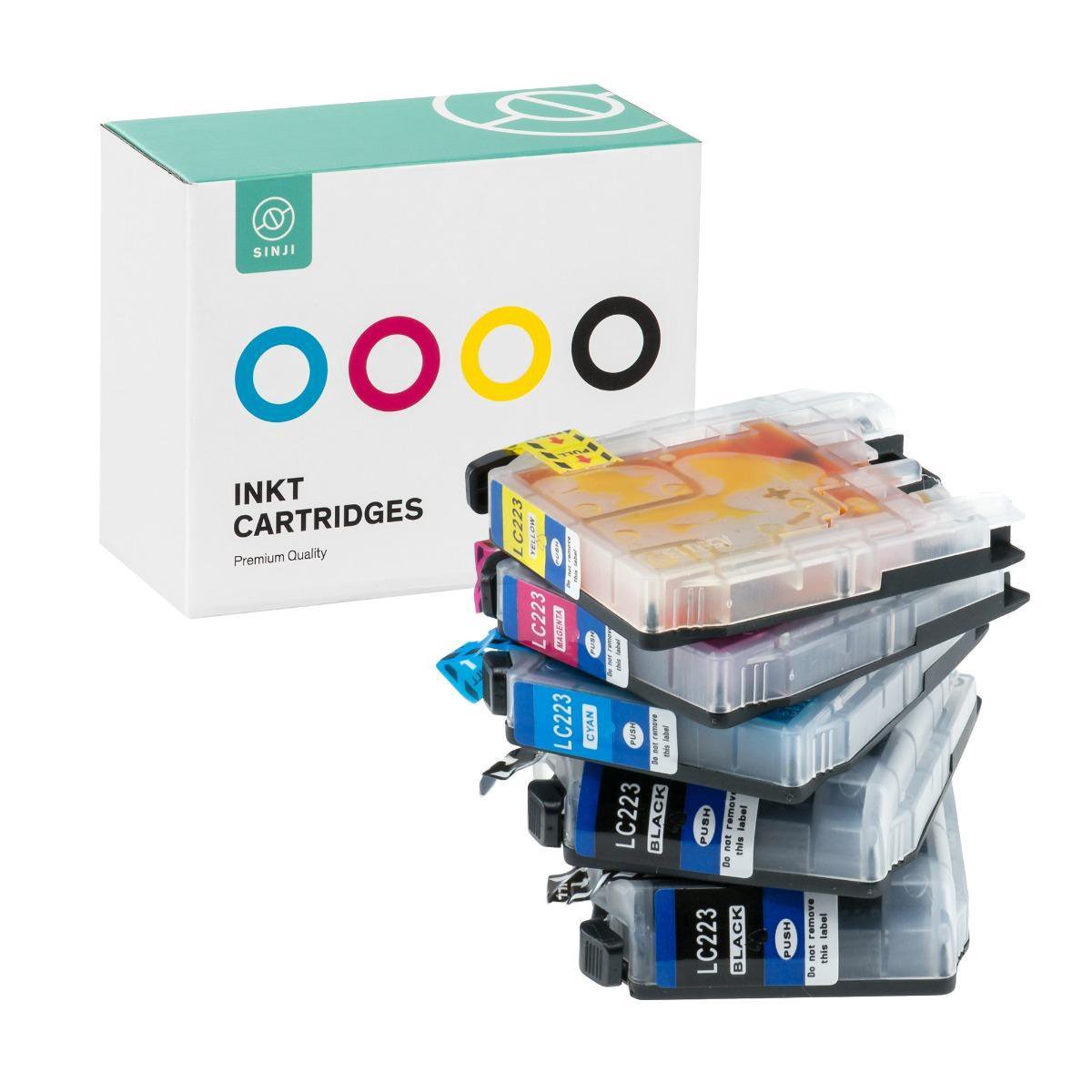 Sinji Inktcartidge voor Brother LC-223 - 4x Zwart/ 2x Cyaan/2 x Magenta/ 2x Geel - Hoge capaciteit